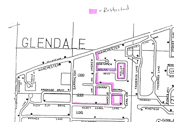 Picture showing that one-sided parking for the demonstration project will occur. 